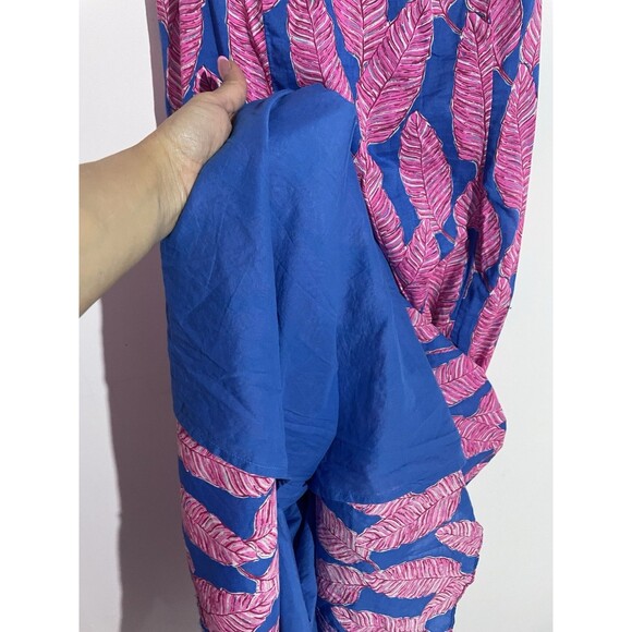 Vineyard Vines Dress 6 Tropical Leaf Maxi Cottagecore Feminine Beachy Resort - Picture 5 of 12